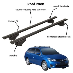 2 Pcs Black Cross Bars for TOYOTA COROLLA SW 2006-2013 - Picture 1 of 9