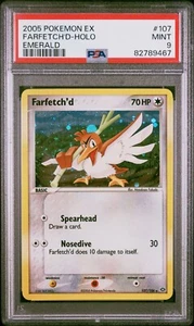 Pokemon Farfetch'd Holo - EX Emerald - 107/106 - PSA 9 - Picture 1 of 2