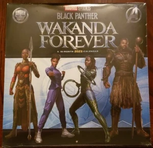 "WAKANDA FOREVER" Marvel Studios Black Panther 2023 Calendar 12" X 24" Sealed - Picture 1 of 5