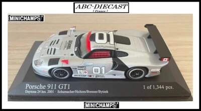 1:43 MINICHAMPS 400016801: PORSCHE 911 GT1 N°01 "24h00 Daytona 2001" - Photo 1/4