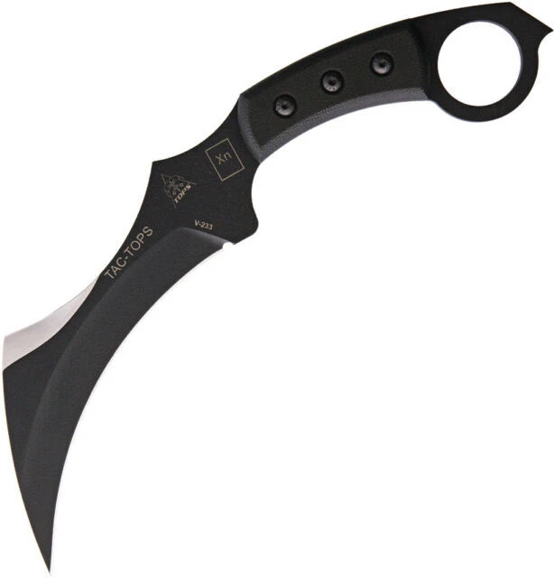 TOPS TAC-01 7.13 inch Karambit Blade Knife - Black