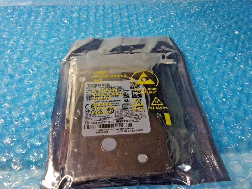 Toshiba MQ01ACF050 2.5" SATA 7200RPM 500GB Laptop Internal Hard Drive - Image 1 of 3