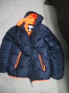 BOYS KIDS CHAMPION WINTER JACKET SIZE l (12-14) NAVY/ORANGE - Picture 1 of 6