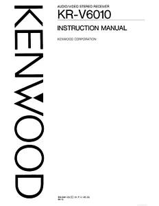 Kenwood KR-V6010 Bedienungsanleitung - Bild 1 von 1