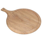 Wooden Pizza Tray Durable Round Serving Board With Handle Bread Food Dinner Tt