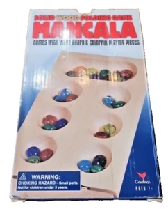 Solid Wood Mancala Wooden Folding Game by Cardinal 2006 - Picture 1 of 4