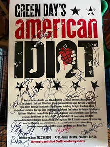 American Idiot the Green Day Musical cast signed windowcard Broadway 2010 - Picture 1 of 1