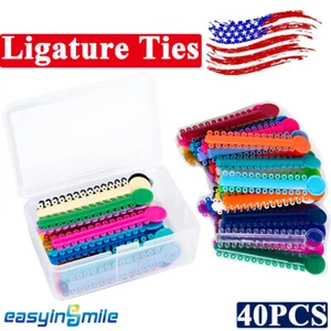 1040pc Dental Orthodontic Ligature Ties Braces Elastic Rubber Band Mixed ColorUS - Picture 1 of 7