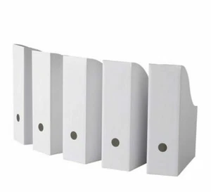 *NEW* IKEA 5 pk Cardboard Magazine Storage File Holder by FLYT FREE SHIPPING - Picture 1 of 2
