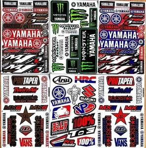 Hoja de pegatinas HRC para calcomanías emblema de vinilo de motocicleta Yamaha 6 piezas - Imagen 1 de 12