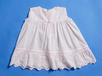 Enagua vintage años 50 niña césped blanco algodón bordado inglés edad 2-3 años Foto 1 de 4