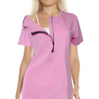 Woman's chemotherapy Port access  3 zipper t-shirt Size extra large Color pink