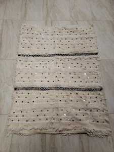 New Moroccan White Rug/carpet Tribal Berber khemisset, ships from U.S. - Picture 1 of 6