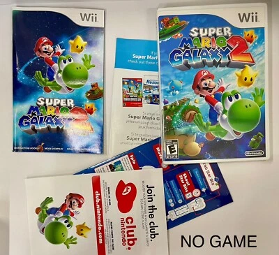 Super Mario Galaxy 2 Nintendo Wii Manual, Insertos y Estuche Solo SIN JUEGO Foto 1 de 4