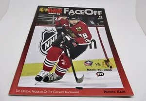 Chicago Blackhawks FaceOff Magazine 3-30-2008 Columbus Blue Jackets Patrick Kane - Picture 1 of 12