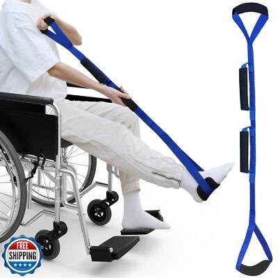 36 Inch Long Leg Lifter, Rigid Leg Lifter Strap With EVA Handgrips andFoot Lo Foto 1 de 4