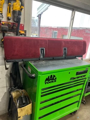 1992-1996 f-150 f-250 red cloth extended cab rear seating Foto 1 de 4