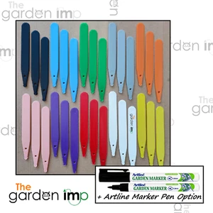 Plant Labels Pk50 4" Inch Plastic Stick In ID Tag &/or Artline Marker Pen Garden - Picture 1 of 18