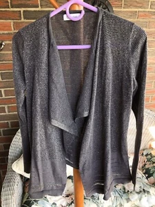 Cardigan Calvin Klein argento cascata filo lurex taglia S/M leggero - Foto 1 di 4