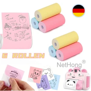 6x Thermopapier 57x25mm selbstklebendes Thermopapier für Mini-Fotodrucker - Bild 1 von 14