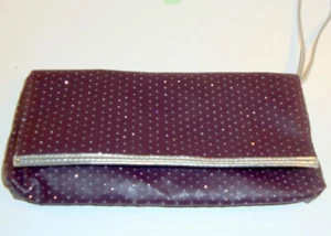 Bolso sin asas vintage Victorias Secret bolso de mano púrpura plata maciza muñeca piedra - Imagen 1 de 3