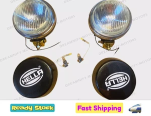 4X4 Hella Spot Lights Lámparas Off-Road Impermeable 12v 55w Blanco + Cubiertas y Bombillas - Imagen 1 de 11