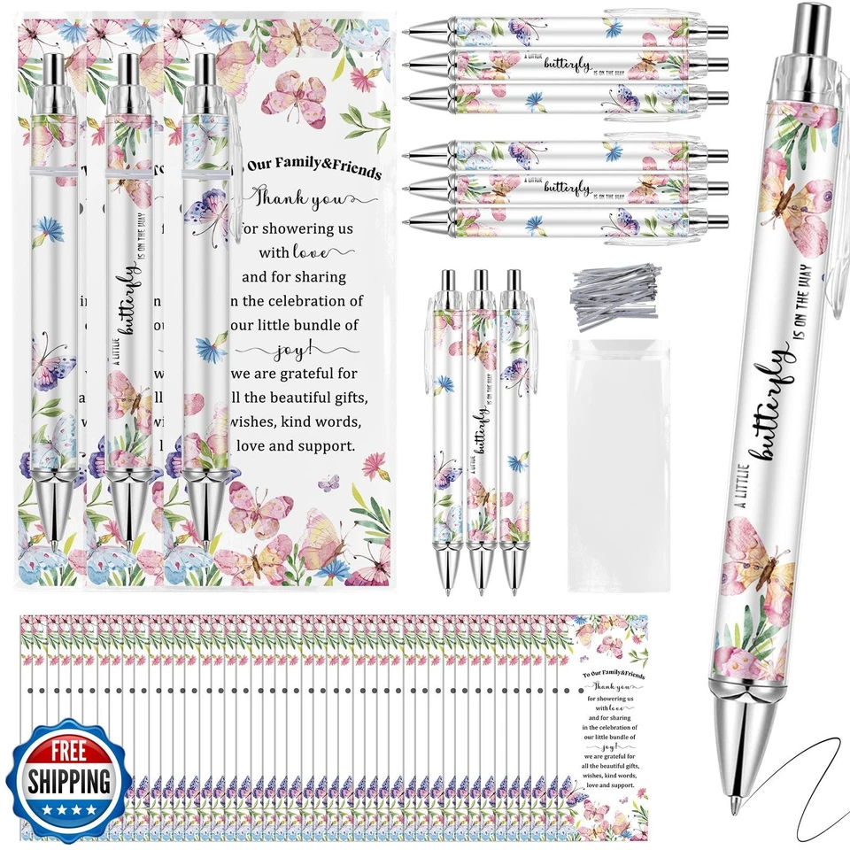 Lebsitey 50 наборов розовых бабочек тематика детский душ сувениры для гостей, детское шоу - Изображение 1 из 4