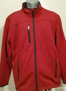 Port Authority Red & Black Light-Weight Long Sleeve Zip-Up Jacket for Men's Sz L - Picture 1 of 6