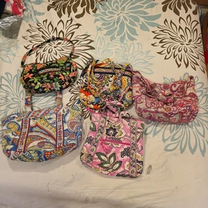 Lote de 5 carteras coloridas acolchadas de mano Vera Bradley  - Imagen 1 de 23