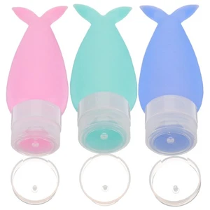 Botella de loción de silicona de 3 piezas contenedores de líquidos de viaje botellas para mujer - Imagen 1 de 12