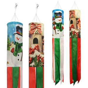 THQZLH 2 Pack Christmas Windsocks - Heavy Duty Outdoor Wind Socks for a Whims... - Picture 1 of 5