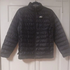 REI Kids Size XL 18 Puffer Jacket Black - Picture 1 of 7