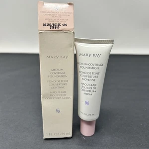 New In Box Mary Kay Medium Coverage Foundation Beige 404 Normal/Oily - Pink Cap - Picture 1 of 2