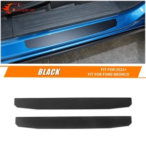 2x Protector de umbral de puerta de coche negro placa de desgaste cubierta protectora para exterior Bronco 2021+ - Imagen 1 de 9