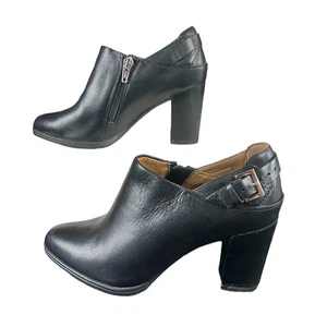 Clarks Artisan Damen-Stiefeletten Größe 5 M schwarz Leder Blockabsatz klassische Booties - Bild 1 von 9