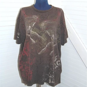 Herren Y2K Tshirt Large Point X Custom Rags Premium Qualität Denim Vintage Wash - Bild 1 von 10