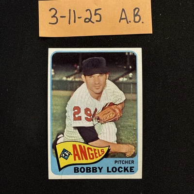 1965 TOPPS # 324 BOBBY LOCKE LOS ANGELES ANGELS  - Image 1 of 4