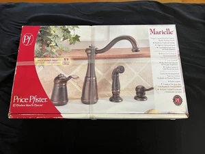 Price  Pfister Marielle Single Handle Kitchen Faucet 4 Piece Set Rustic Bronze - Picture 1 of 8
