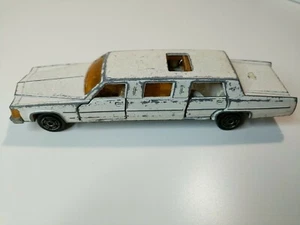 Vintage Majorette #339 White Cadillac Limousine 1:58 Diecast Made in France - Picture 1 of 6
