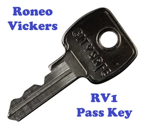 Roneo Vickers RV1 Replacement Key Office Cabinet, Locker Desk RV1 Pass Key - Picture 1 of 3