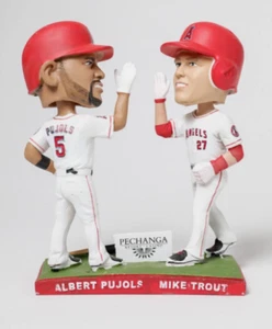 MIKE TROUT & ALBERT PUJOLS LOS ANGELES ANGELS 40 HR BOBBLEHEAD 4/7/16 SGA *NEW* - Picture 1 of 5