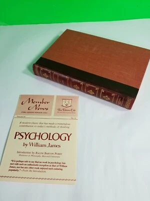 psychology by William James "Fine editions"Leather 1948 - Image 1 of 4