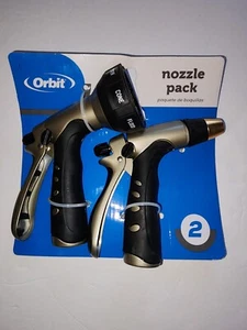 Orbit 2-Pack Nozzles With 7 Adjustable Spray Patterns And Locking Handle - NEW.. - Picture 1 of 12