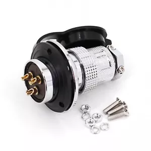 GX25 3Pin Metal 25mm Panel Mount Circular Cable Plug Connector 20A/300V - Picture 1 of 6