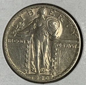 1920-D Standing Liberty Quarter, AU (8989) - Picture 1 of 2
