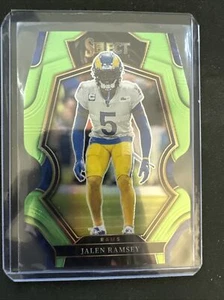 2022 Panini Select Jalen Ramsey Lime Green Die-Cut 235/299 Los Angeles Rams #160 - Picture 1 of 2