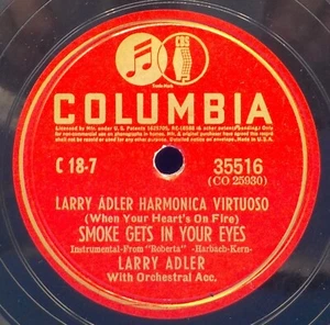 Larry Adler 78 Smoke Gets In Your Eyes / The Continental SH3E - Picture 1 of 2