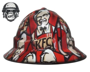 Custom Hydrographic Safety Hard Hat KFC PRO CHOICE WIDE BRIM - Picture 1 of 6