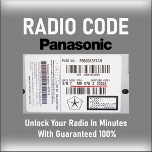 ANTI-THEFT PANASONIC RADIO CODE MODELS UCONNECT 8 .4 UAQA STEREO PINCODE SERVICE - Picture 1 of 4