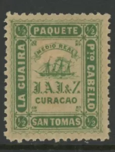 INDIAS OCCIDENTALES DANESAS, COMO NUEVO, #.5¢, OG LH, VERDE, PAQUETE, SAN TOMAS - Imagen 1 de 1